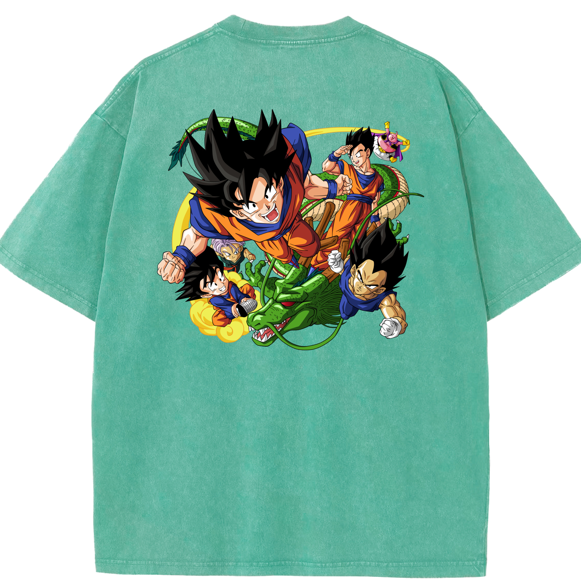 （画像用） ドラゴンボール DRAGON BALL 綿100% ヴィンテージ風 半袖Tシャツ（背面プリント）